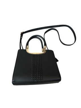 NWOT Le Bag Chic Black Crossbody Bag with Gold Accents